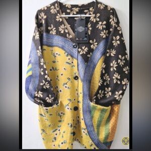 Yesno women’s cardigan patchwork sz XL